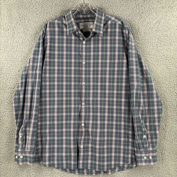 Mizzen+Main Leeward Shirt Extra Large XL Trim Fit Performance Plaid Button Up - Picture 1 of 7